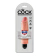 KING COCK - VIBRATEUR RIGIDE RÉALISTE 15.24 CM NATUREL