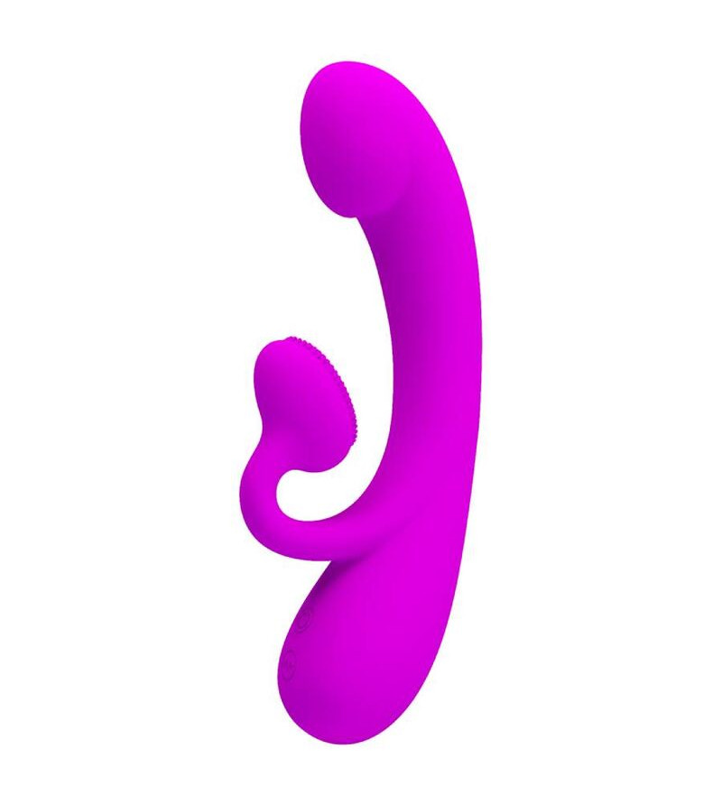 PRETTY LOVE - VIBRATEUR SINCÈRE ET ONDES STIMULANTES CLITORIDIENNES SILICONE VIOLET
