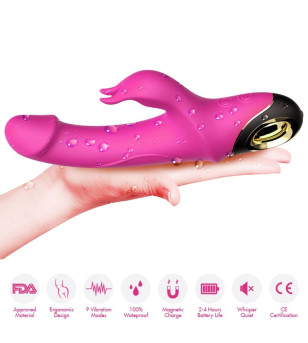 ARMONY - METEROR DILDO VIBRATEUR LAPIN ROTATEUR FUCHSIA