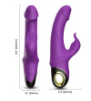 ARMONY - METEROR DILDO VIBRATEUR LAPIN ROTATEUR VIOLET