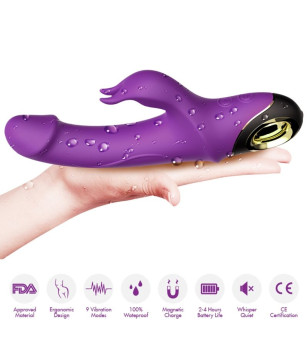 ARMONY - METEROR DILDO VIBRATEUR LAPIN ROTATEUR VIOLET