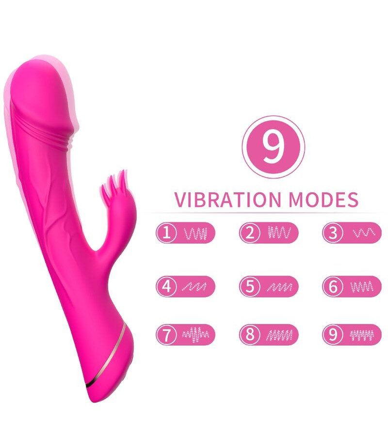 ARMONY - GODE VIBRATEUR LAPIN SILICONE FUCHSIA