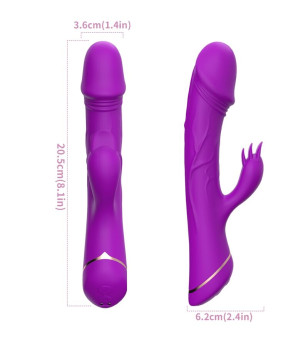 ARMONY - GODE VIBRATEUR LAPIN SILICONE VIOLET