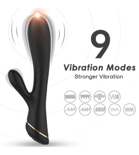 ARMONY - VIBRATEUR LAPIN SILICONE NOIR