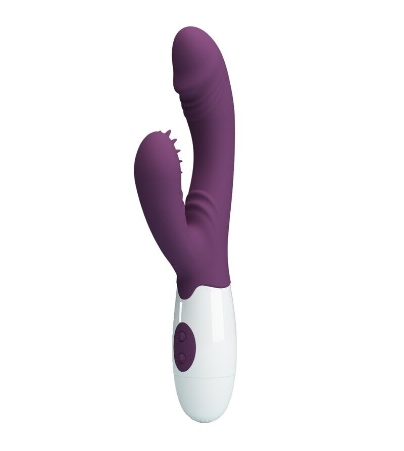 PRETTY LOVE - BUTTERFLY KISS VIBRATEUR RABBIT ET STIMULATEUR DE POINT G VIOLET