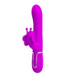 PRETTY LOVE - VIBRATEUR MULTIFONCTION LAPIN 4 EN 1 PAPILLON FUCHSIA