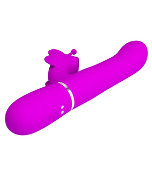 PRETTY LOVE - VIBRATEUR MULTIFONCTION LAPIN 4 EN 1 PAPILLON FUCHSIA