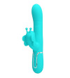 PRETTY LOVE - VIBRATEUR MULTIFONCTION LAPIN 4 EN 1 PAPILLON AQUA VERT