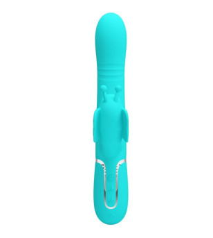 PRETTY LOVE - VIBRATEUR MULTIFONCTION LAPIN 4 EN 1 PAPILLON AQUA VERT