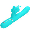 PRETTY LOVE - VIBRATEUR MULTIFONCTION LAPIN 4 EN 1 PAPILLON AQUA VERT