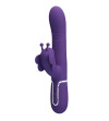 PRETTY LOVE - VIBRATEUR MULTIFONCTION LAPIN 4 EN 1 PAPILLON VIOLET