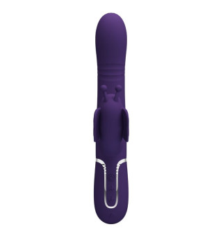 PRETTY LOVE - VIBRATEUR MULTIFONCTION LAPIN 4 EN 1 PAPILLON VIOLET