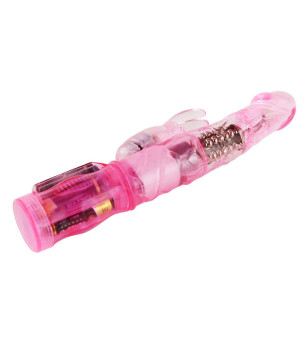 BAILE - MINI ROTATEUR LAPIN ROSE AVEC SUPERSTIMULATEUR