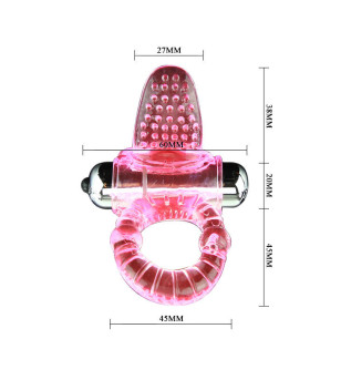 BAILE - ANNEAU PÉNIS VIBRATEUR ROSE SWEET ABS 10 RYTHMES