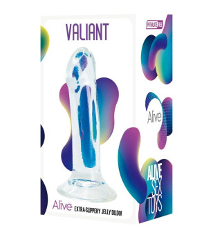 ALIVE - VALIANT PÉNIS RÉALISTE TRANSPARENT 16 CM