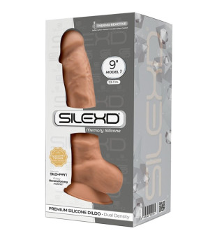 SILEXD - MODÈLE 1 PÉNIS RÉALISTE PREMIUM SILEXPAN SILICONE CARAMEL 23 CM