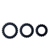 BAILE - TITAN SET 3 PCS COCK RING NOIR 2.8 + 2.4 + 1.9 CM