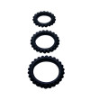 BAILE - TITAN SET 3 PCS COCK RING NOIR 2.8 + 2.4 + 1.9 CM