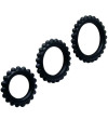 BAILE - TITAN SET 3 PCS COCK RING NOIR 2.8 + 2.4 + 1.9 CM