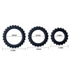 BAILE - TITAN SET 3 PCS COCK RING NOIR 2.8 + 2.4 + 1.9 CM