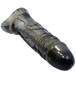 BAILE - GAINE DEXTENSION DE PÉNIS AVEC SANGLE POUR TESTICULES 11.5 CM