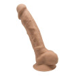SILEXD - MODÈLE 1 PÉNIS RÉALISTE PREMIUM SILEXPAN SILICONE CARAMEL 17.5 CM