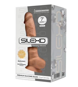SILEXD - MODÈLE 1 PÉNIS RÉALISTE PREMIUM SILEXPAN SILICONE CARAMEL 17.5 CM
